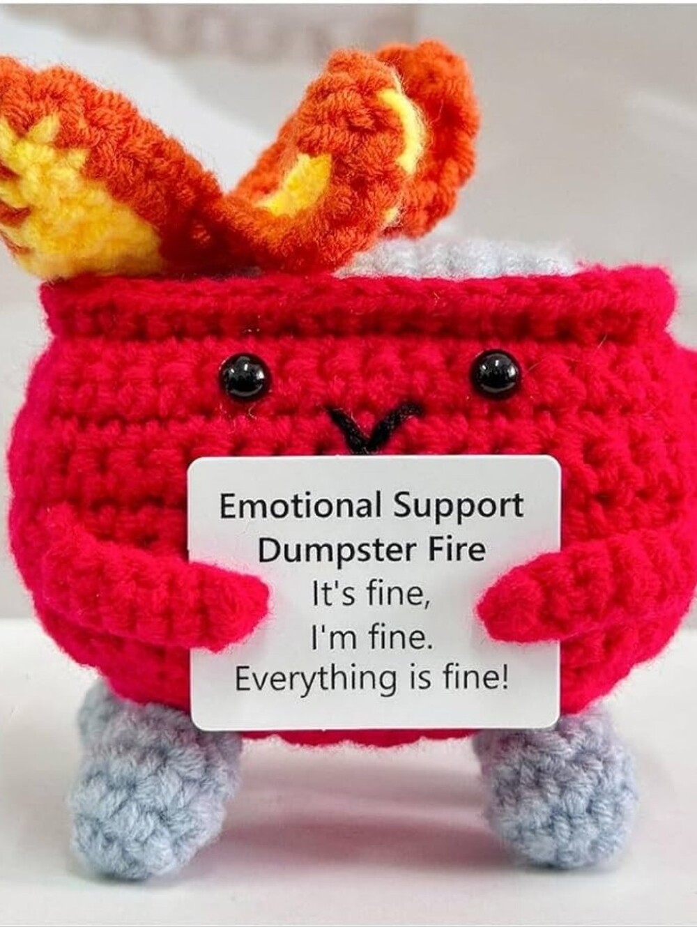 Emotional Support Dumpster Fire Plush NWOT